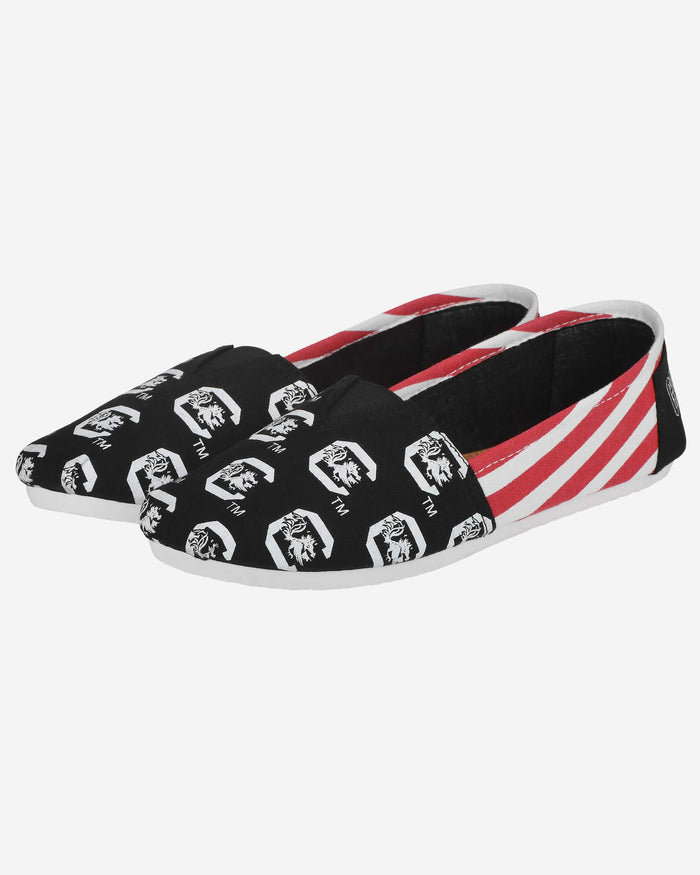 South Carolina Gamecocks Womens Stripe Canvas Shoe FOCO - FOCO.com