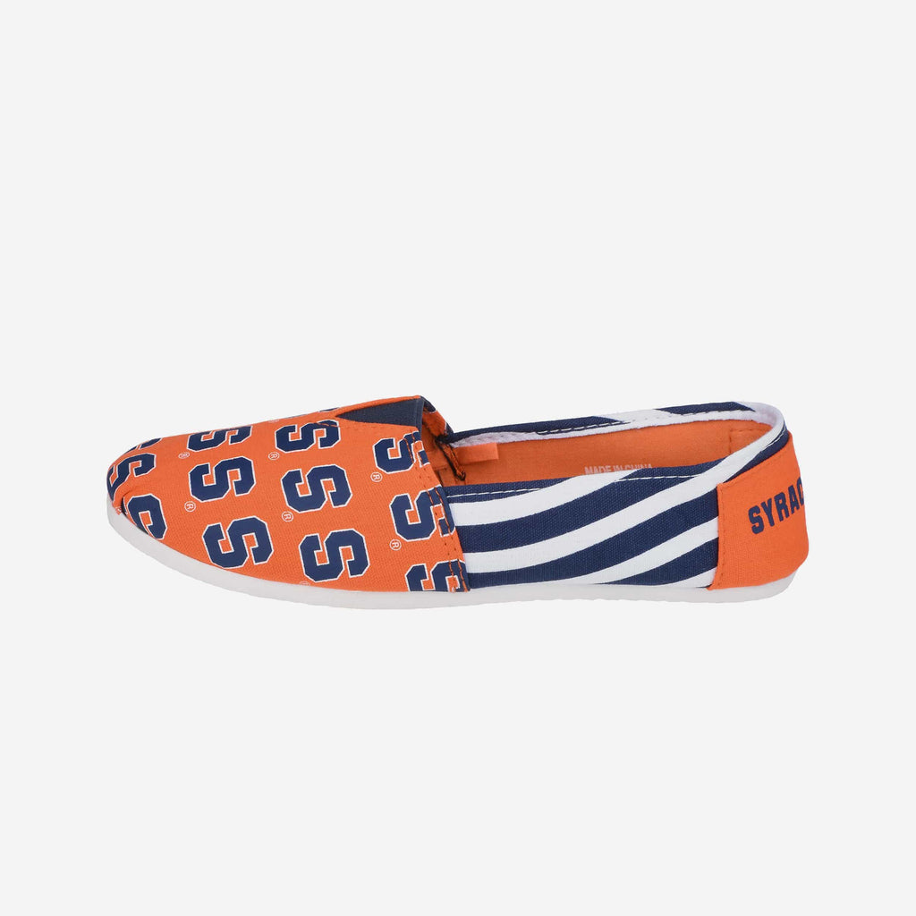 Syracuse Orange Womens Stripe Canvas Shoe FOCO - FOCO.com