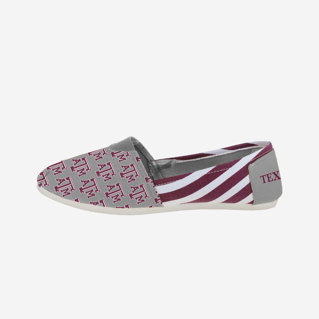 Texas A&M Aggies Womens Stripe Canvas Shoe FOCO - FOCO.com