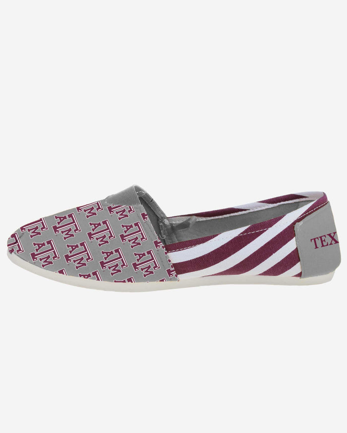 Texas A&M Aggies Womens Stripe Canvas Shoe FOCO - FOCO.com