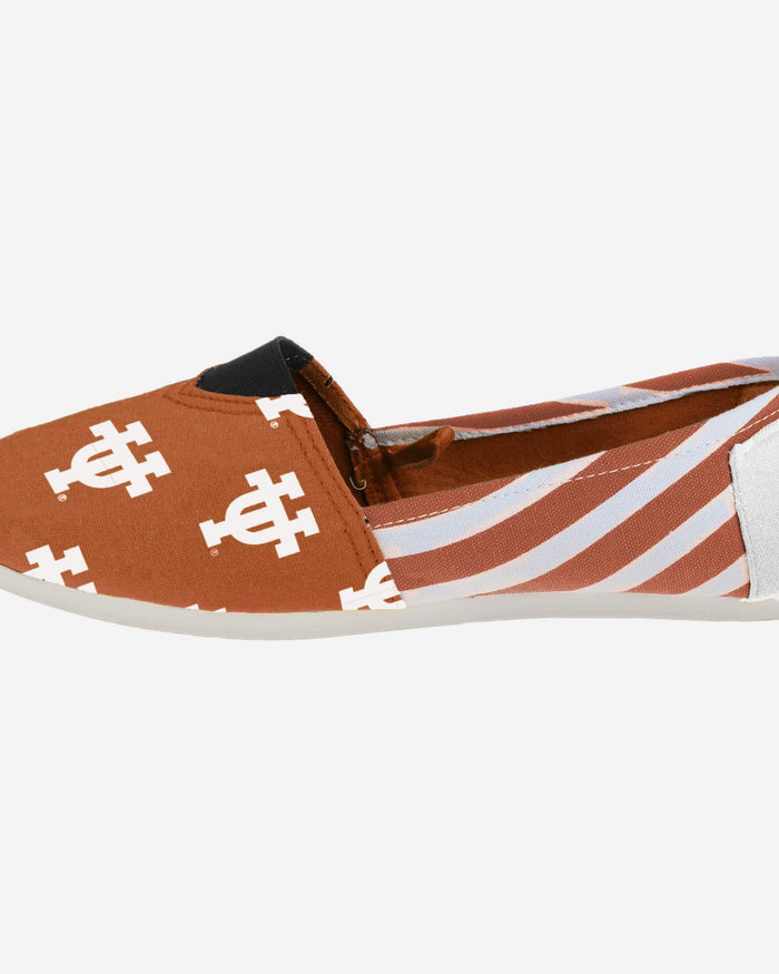 Texas Longhorns Womens Stripe Canvas Shoe FOCO 6 - FOCO.com