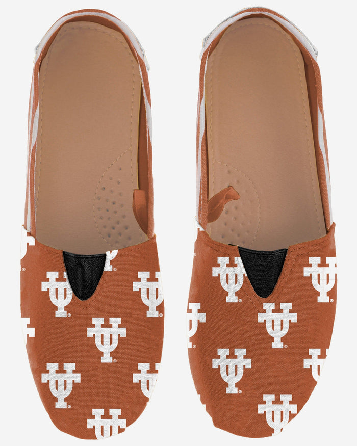 Texas Longhorns Womens Stripe Canvas Shoe FOCO - FOCO.com