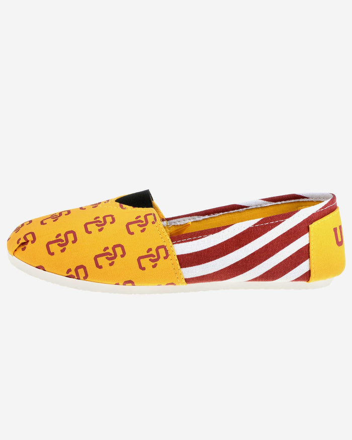 USC Trojans Womens Stripe Canvas Shoe FOCO - FOCO.com