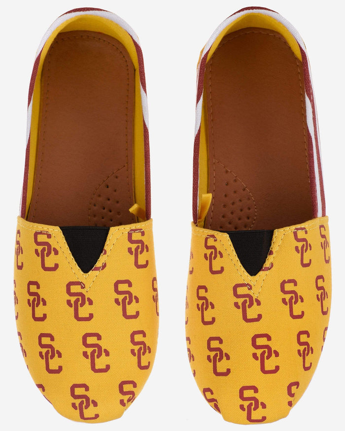 USC Trojans Womens Stripe Canvas Shoe FOCO - FOCO.com