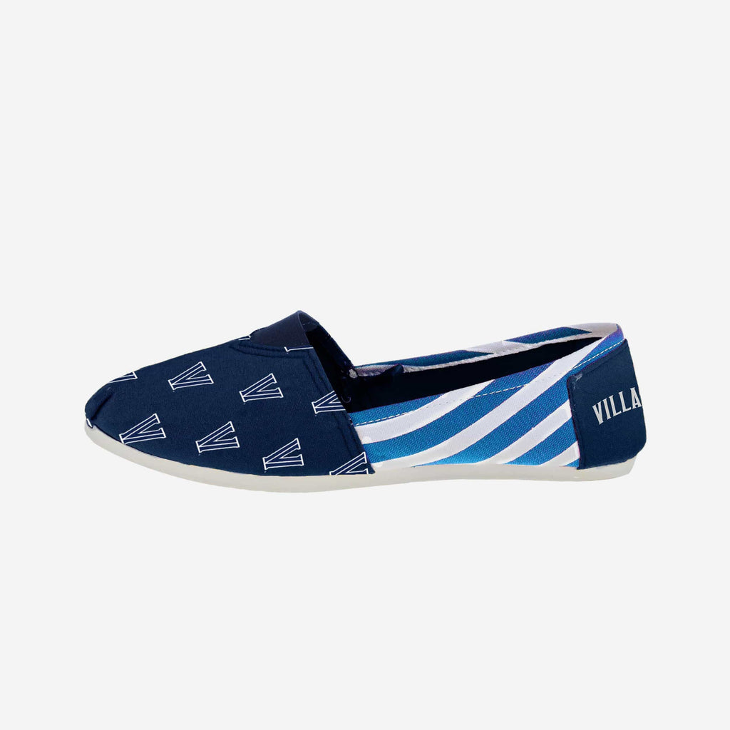 Villanova Wildcats Womens Stripe Canvas Shoe FOCO - FOCO.com