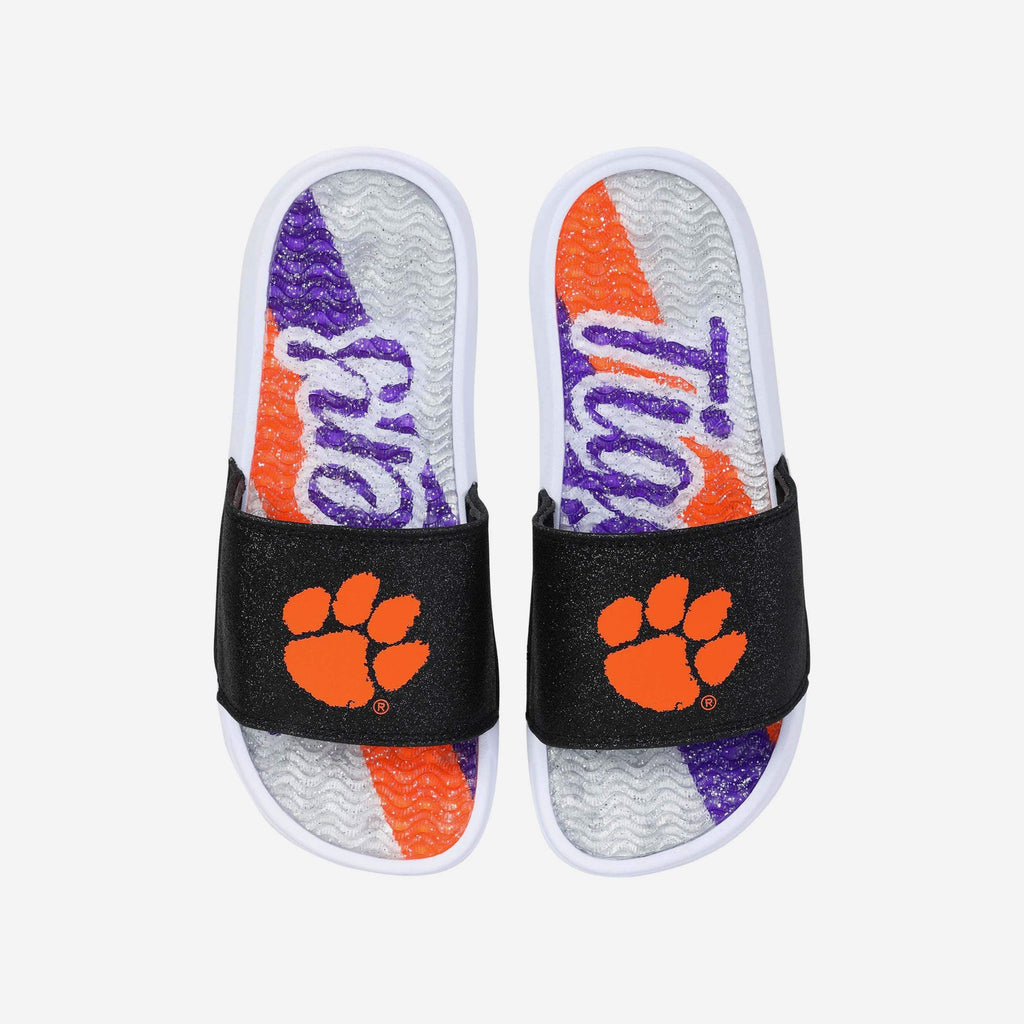 Clemson Tigers Womens Glitter Gel Slide FOCO S - FOCO.com