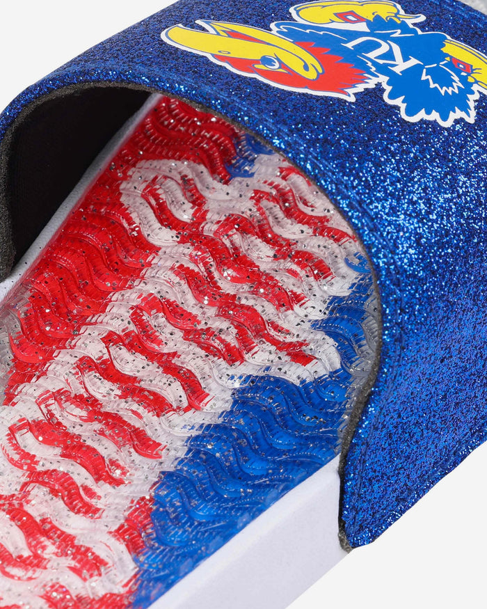 Kansas Jayhawks Womens Glitter Gel Slide FOCO - FOCO.com