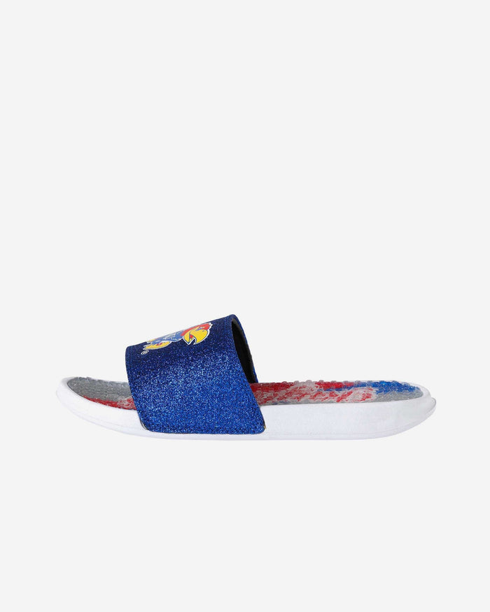 Kansas Jayhawks Womens Glitter Gel Slide FOCO - FOCO.com