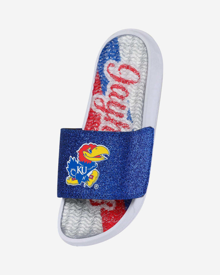 Kansas Jayhawks Womens Glitter Gel Slide FOCO - FOCO.com