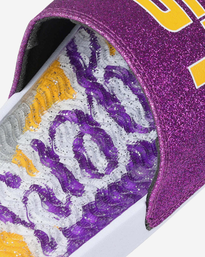 LSU Tigers Womens Glitter Gel Slide FOCO - FOCO.com