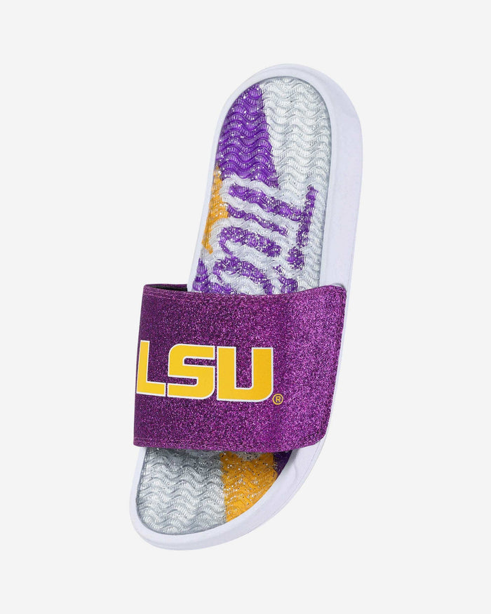 LSU Tigers Womens Glitter Gel Slide FOCO - FOCO.com