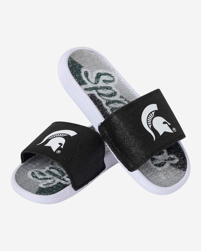 Michigan State Spartans Womens Glitter Gel Slide FOCO - FOCO.com