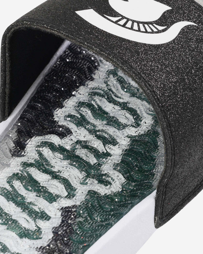 Michigan State Spartans Womens Glitter Gel Slide FOCO - FOCO.com