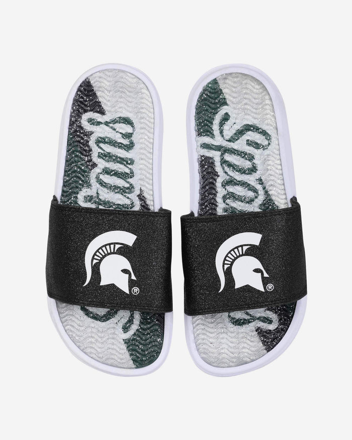 Michigan State Spartans Womens Glitter Gel Slide FOCO S - FOCO.com