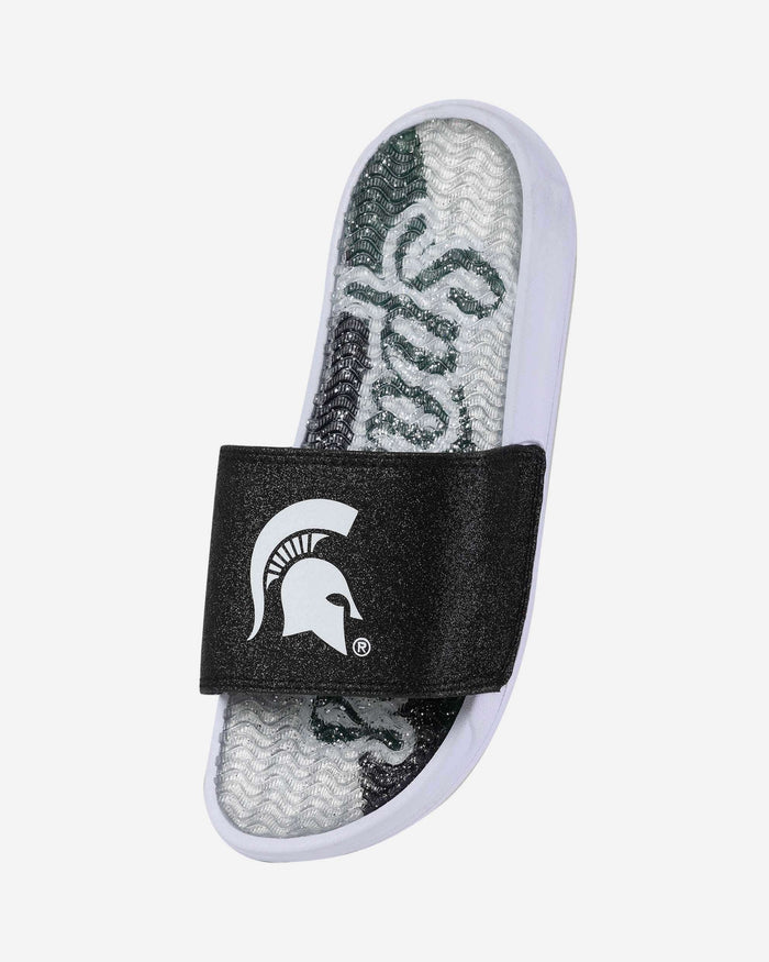 Michigan State Spartans Womens Glitter Gel Slide FOCO - FOCO.com