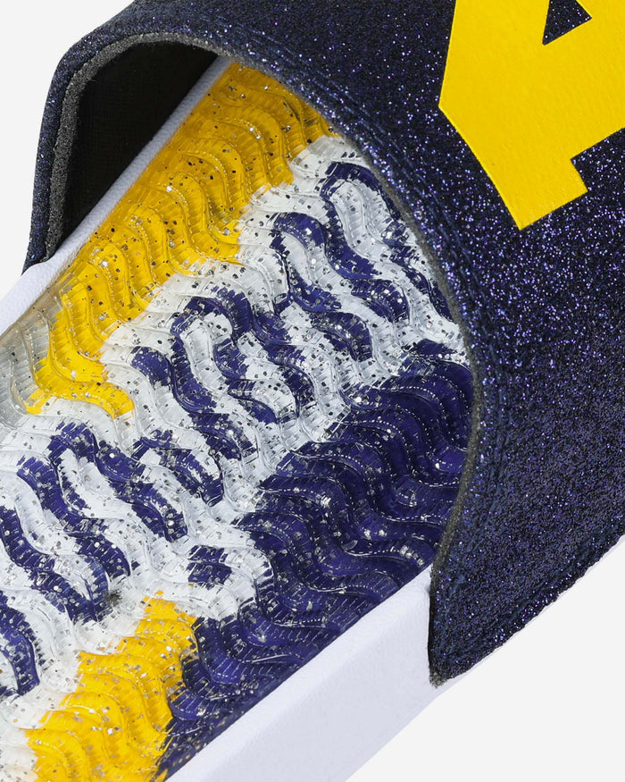 Michigan Wolverines Womens Glitter Gel Slide FOCO - FOCO.com