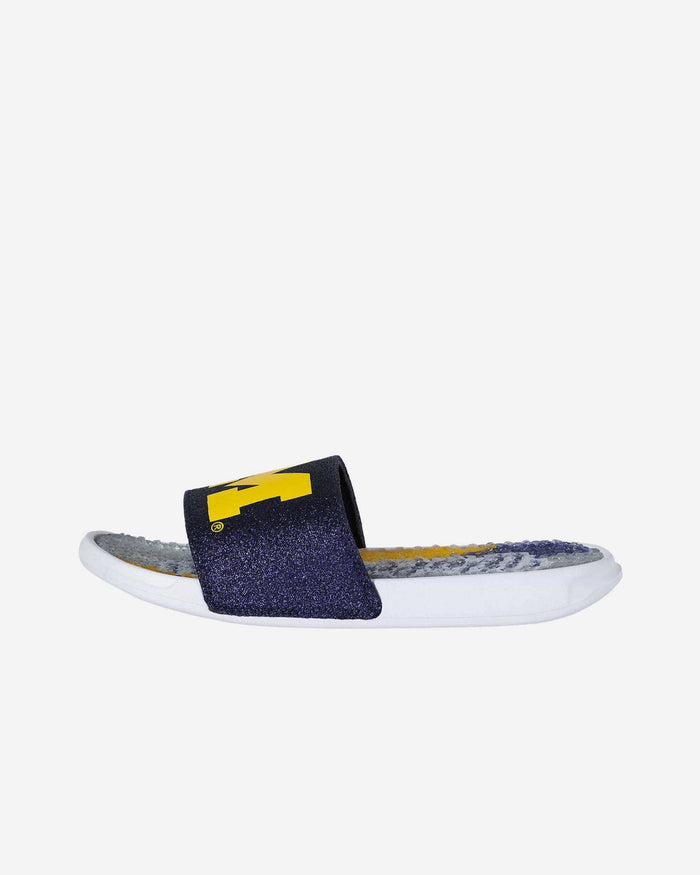 Michigan Wolverines Womens Glitter Gel Slide FOCO - FOCO.com