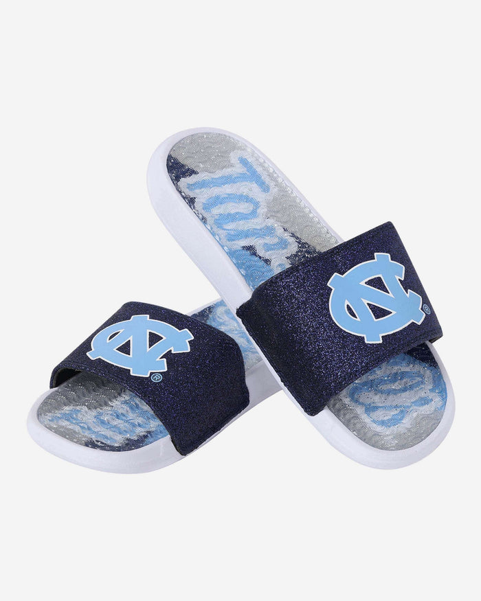 North Carolina Tar Heels Womens Glitter Gel Slide FOCO - FOCO.com