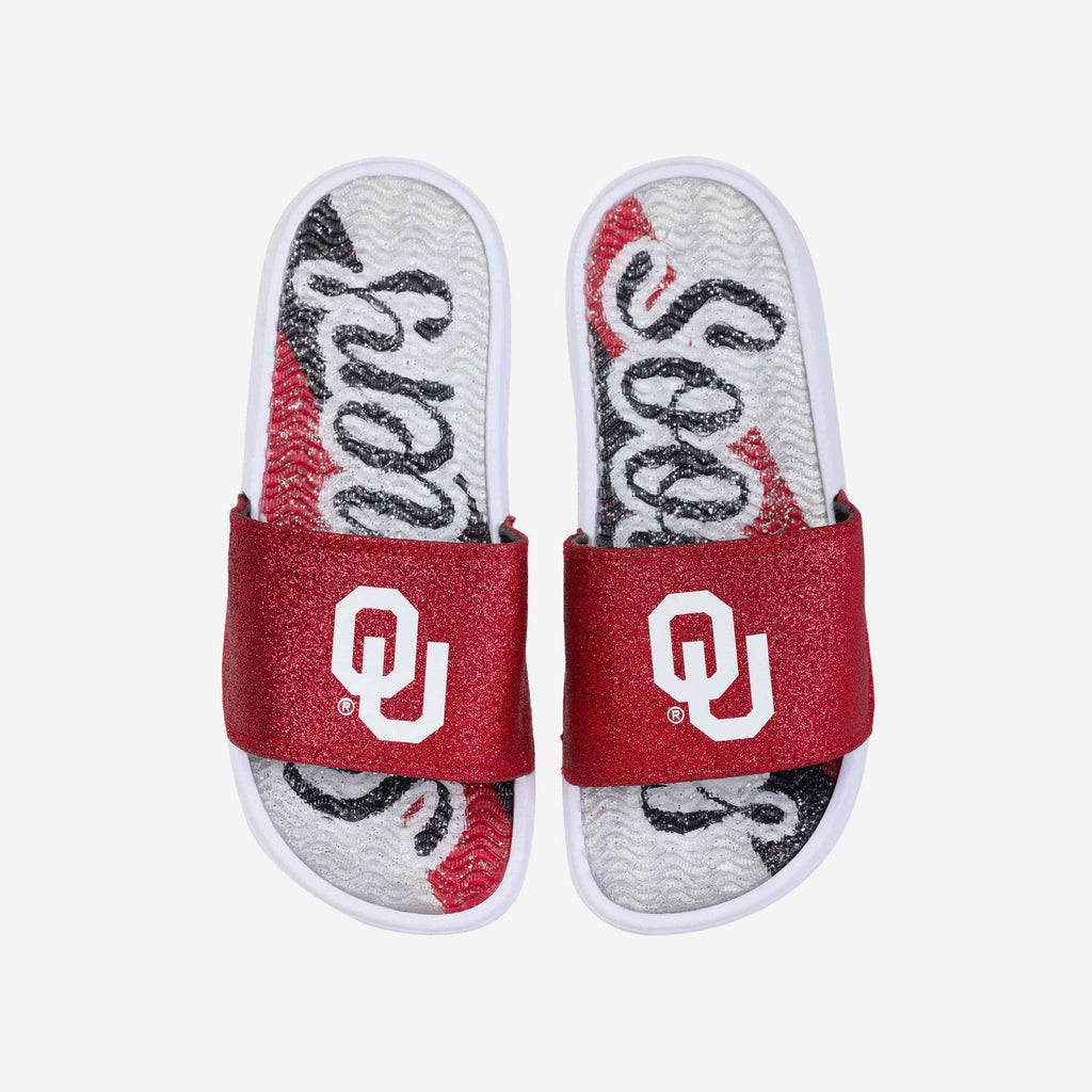 Oklahoma Sooners Womens Glitter Gel Slide FOCO S - FOCO.com