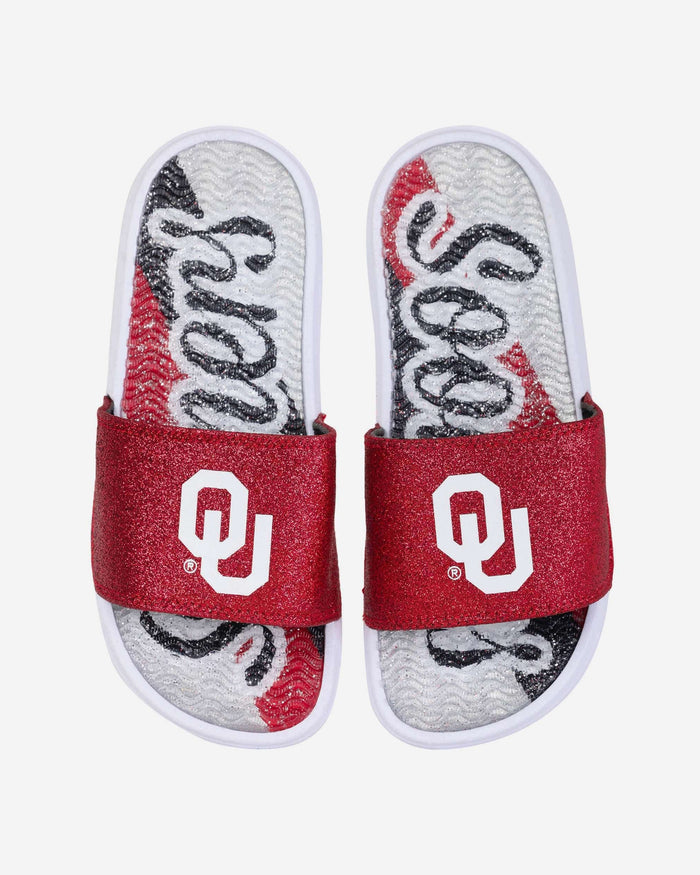 Oklahoma Sooners Womens Glitter Gel Slide FOCO S - FOCO.com