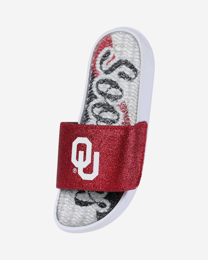 Oklahoma Sooners Womens Glitter Gel Slide FOCO - FOCO.com