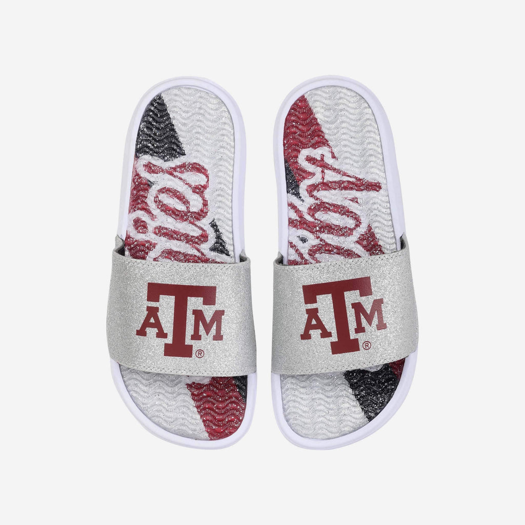 Texas A&M Aggies Womens Glitter Gel Slide FOCO S - FOCO.com