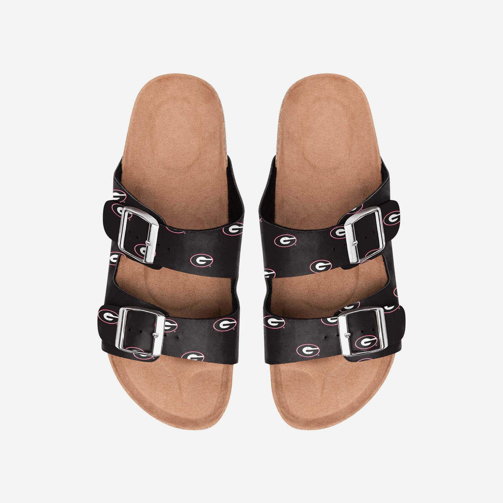 Georgia Bulldogs Womens Team Logo Double Buckle Sandal FOCO S - FOCO.com