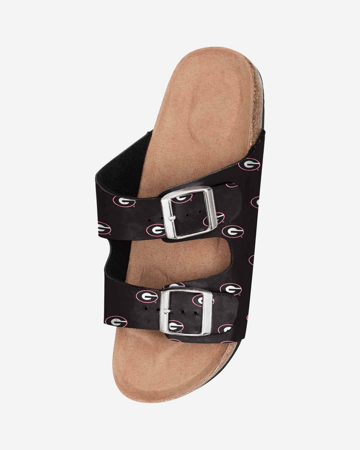 Georgia Bulldogs Womens Team Logo Double Buckle Sandal FOCO - FOCO.com