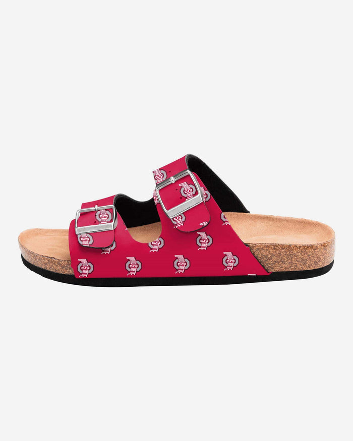 Ohio State Buckeyes Womens Team Logo Double Buckle Sandal FOCO - FOCO.com