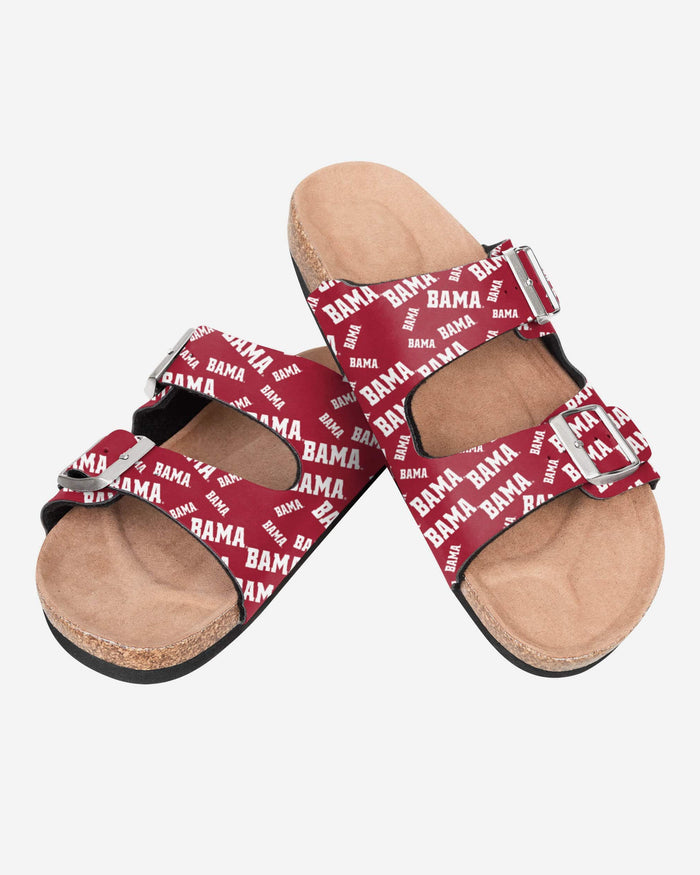 Alabama Crimson Tide Womens Mini Print Double Buckle Sandal FOCO - FOCO.com