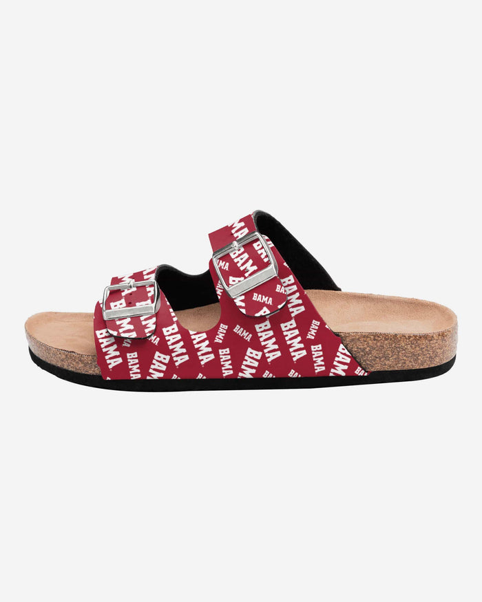 Alabama Crimson Tide Womens Mini Print Double Buckle Sandal FOCO - FOCO.com