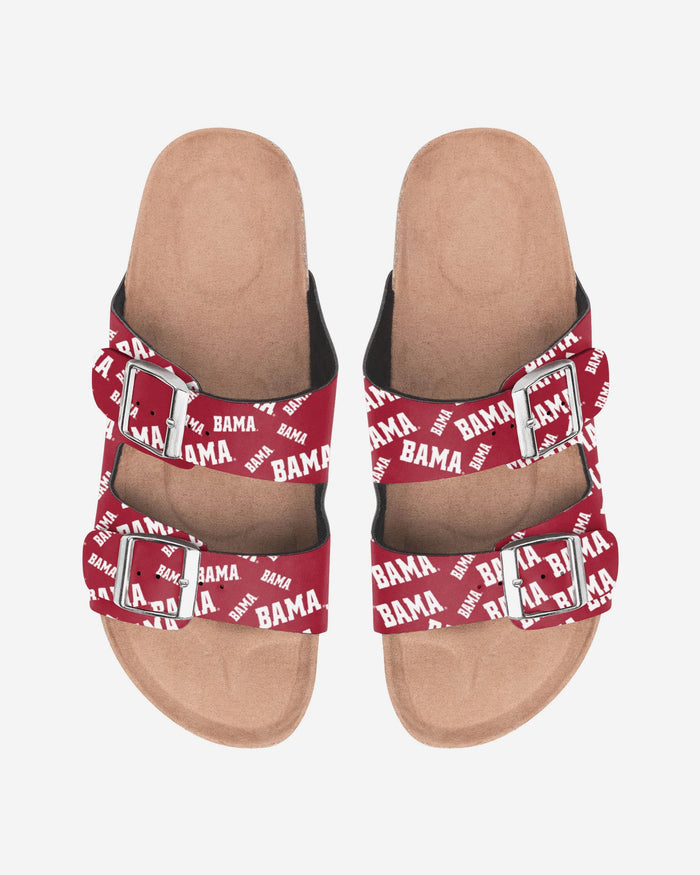 Alabama Crimson Tide Womens Mini Print Double Buckle Sandal FOCO S - FOCO.com