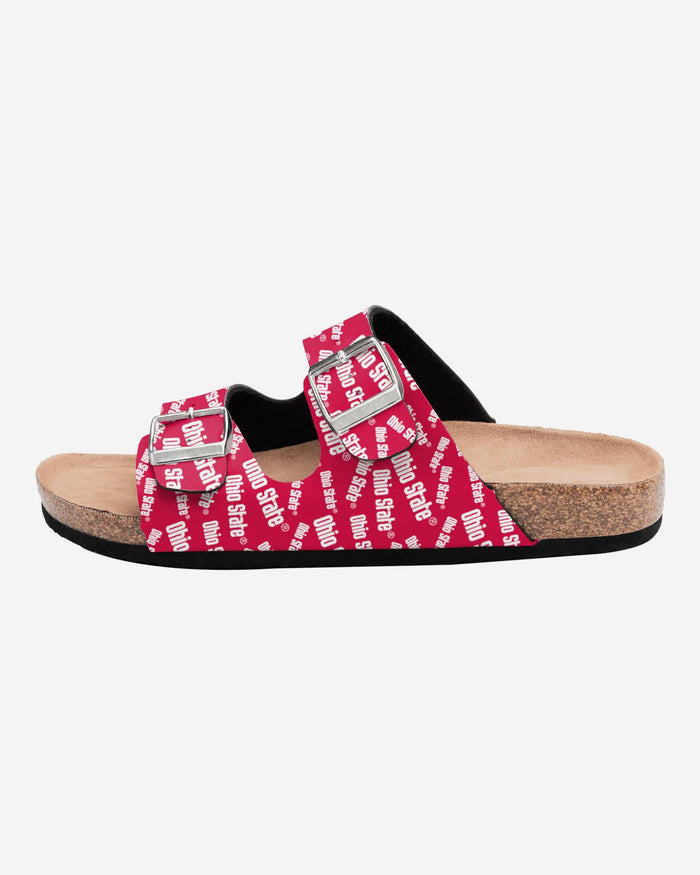 Ohio State Buckeyes Womens Mini Print Double Buckle Sandal FOCO - FOCO.com