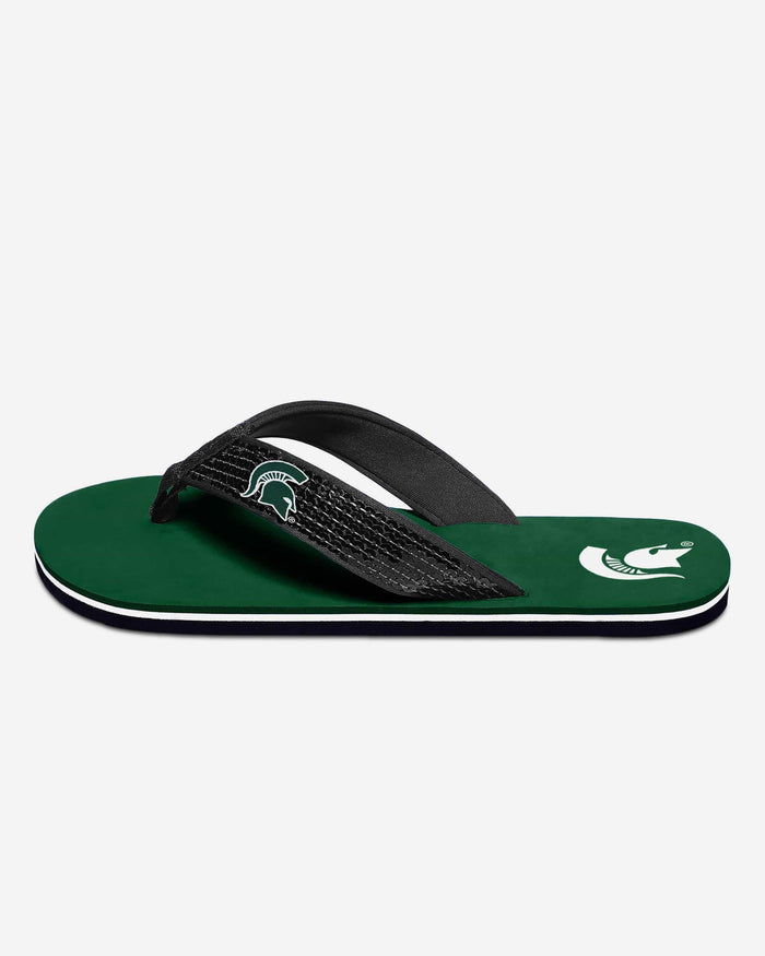 Michigan State Spartans Womens Sequin Flip Flop FOCO - FOCO.com