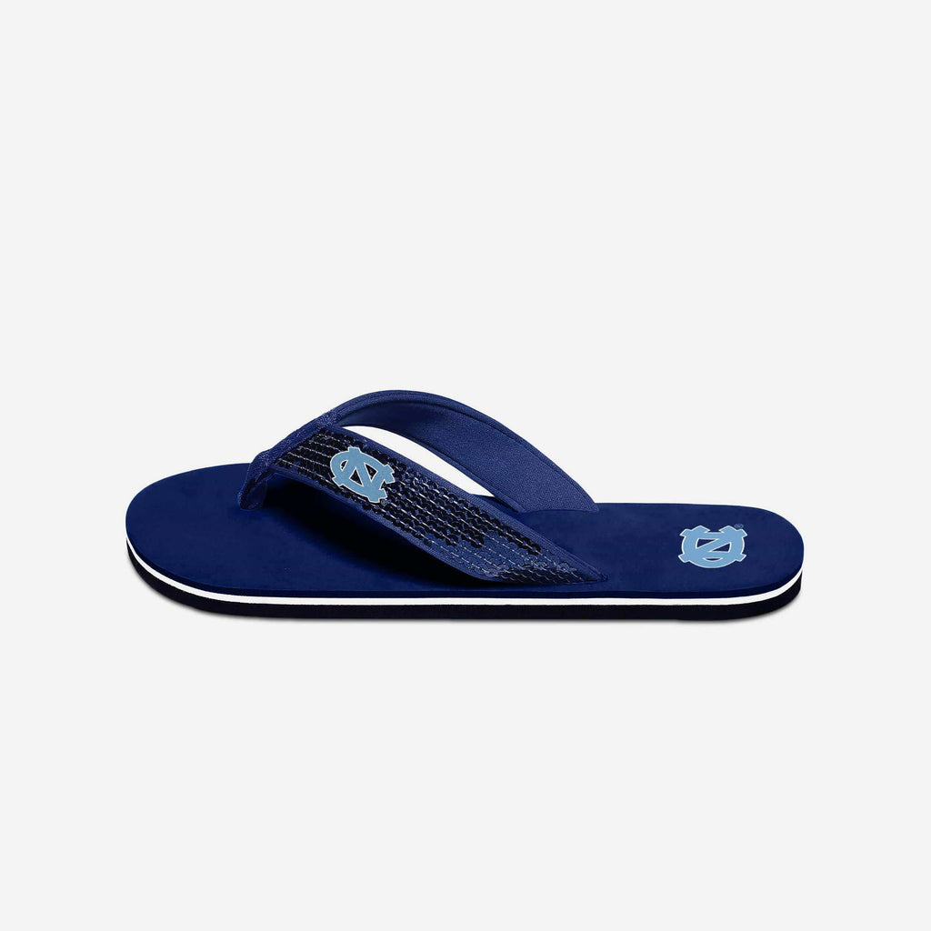 North Carolina Tar Heels Womens Sequin Flip Flop FOCO - FOCO.com