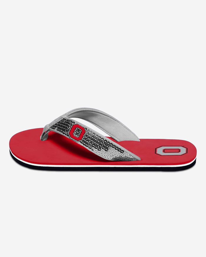 Ohio State Buckeyes Womens Sequin Flip Flop FOCO - FOCO.com