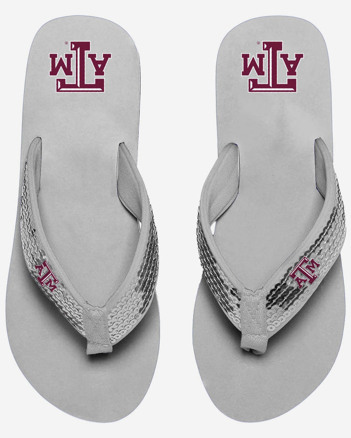 Texas A&M Aggies Womens Sequin Flip Flop FOCO - FOCO.com