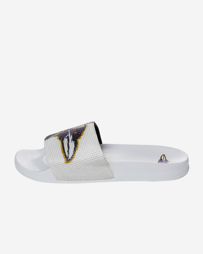 Baltimore Ravens Womens Big Logo Shimmer Slide FOCO - FOCO.com