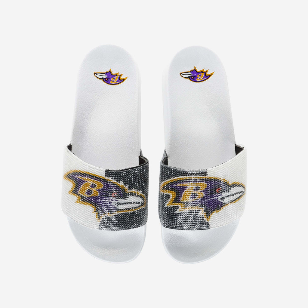 Baltimore Ravens Womens Big Logo Shimmer Slide FOCO S - FOCO.com