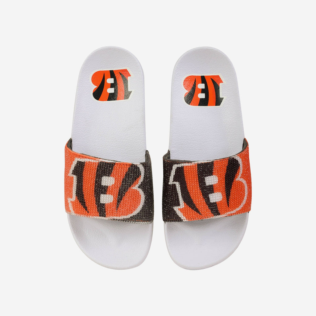 Cincinnati Bengals Womens Big Logo Shimmer Slide FOCO S - FOCO.com