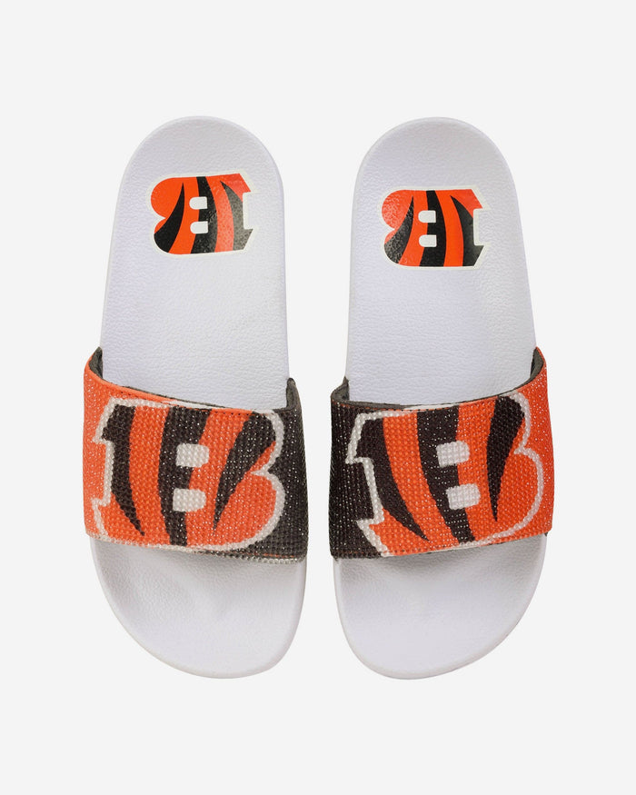 Cincinnati Bengals Womens Big Logo Shimmer Slide FOCO S - FOCO.com