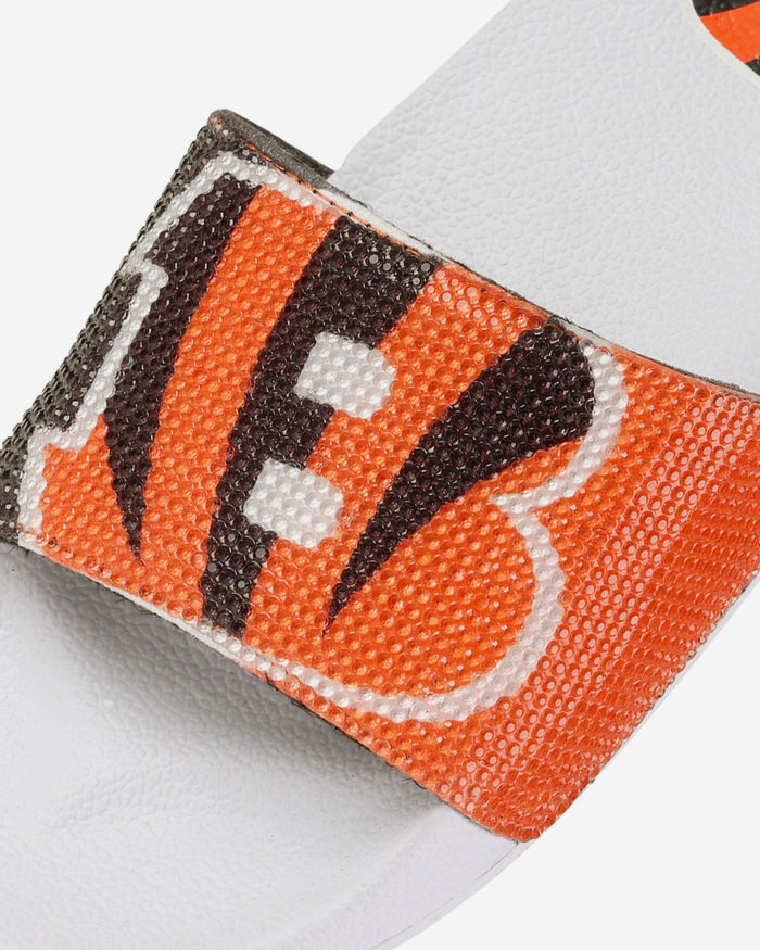 Cincinnati Bengals Womens Big Logo Shimmer Slide FOCO - FOCO.com