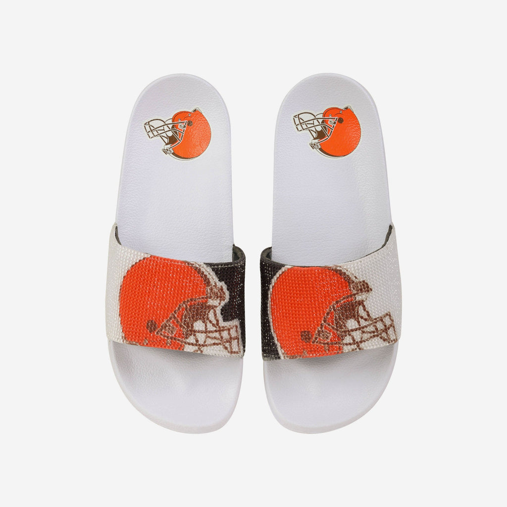 Cleveland Browns Womens Big Logo Shimmer Slide FOCO S - FOCO.com