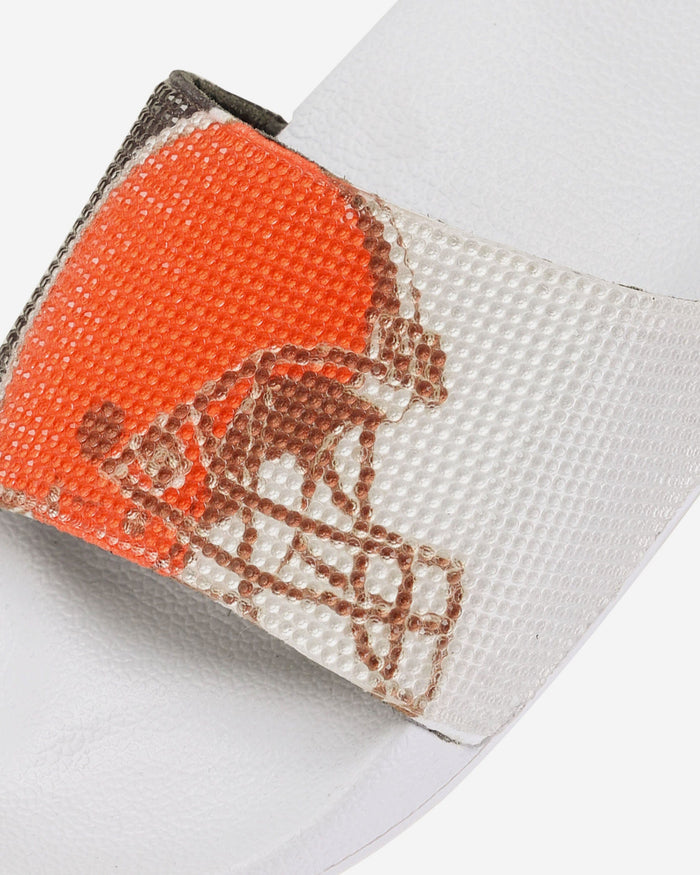 Cleveland Browns Womens Big Logo Shimmer Slide FOCO - FOCO.com