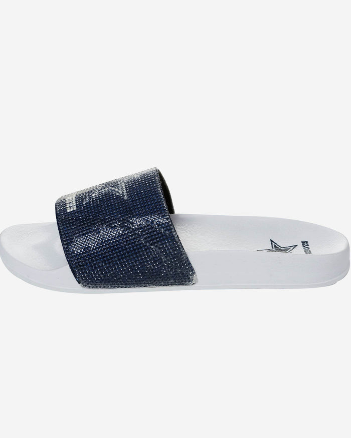 Dallas Cowboys Womens Big Logo Shimmer Slide FOCO - FOCO.com