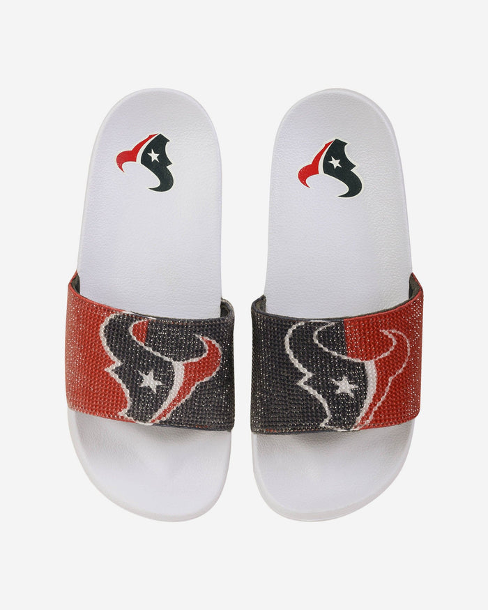 Houston Texans Womens Big Logo Shimmer Slide FOCO S - FOCO.com