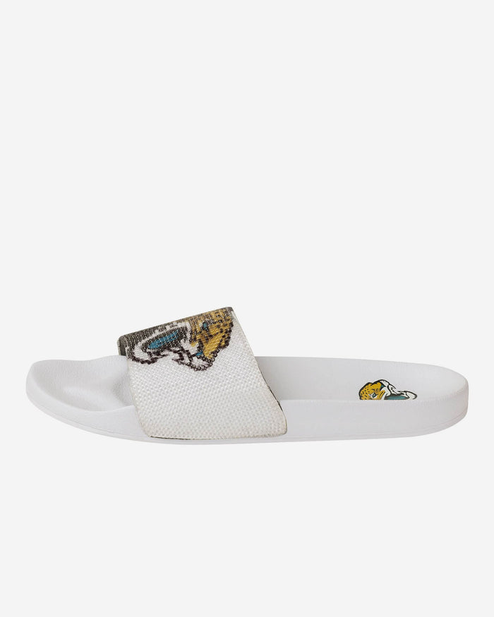 Jacksonville Jaguars Womens Big Logo Shimmer Slide FOCO - FOCO.com