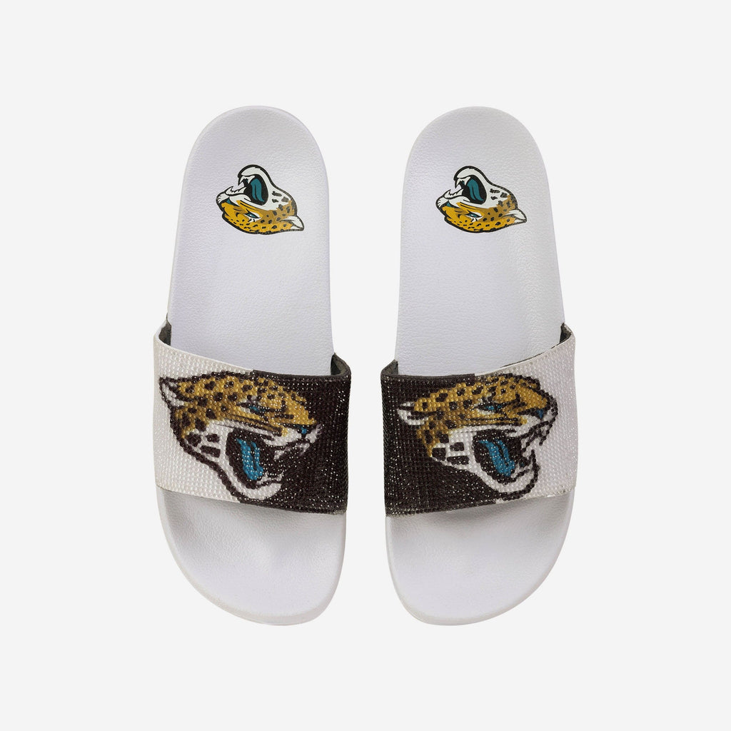 Jacksonville Jaguars Womens Big Logo Shimmer Slide FOCO S - FOCO.com