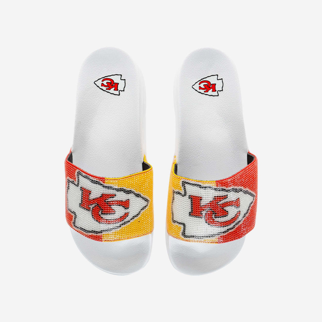 Kansas City Chiefs Womens Big Logo Shimmer Slide FOCO S - FOCO.com