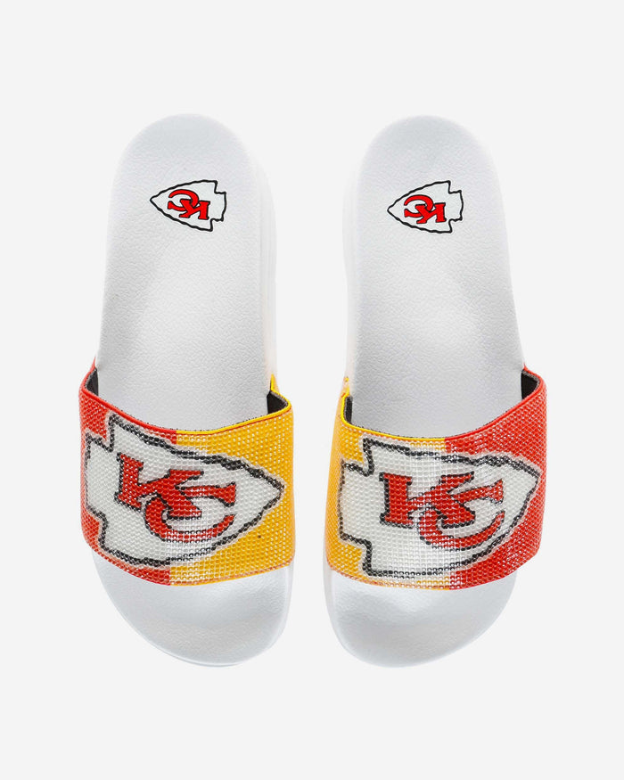 Kansas City Chiefs Womens Big Logo Shimmer Slide FOCO S - FOCO.com